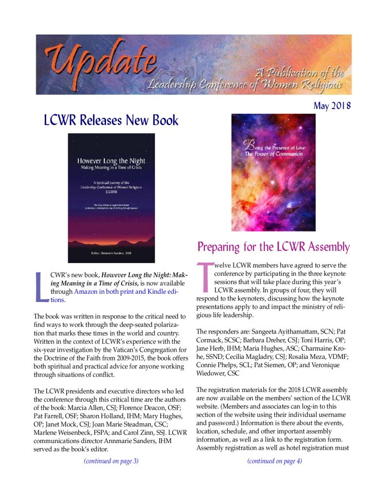 thumbnail of May 2018 LCWR Newsletter