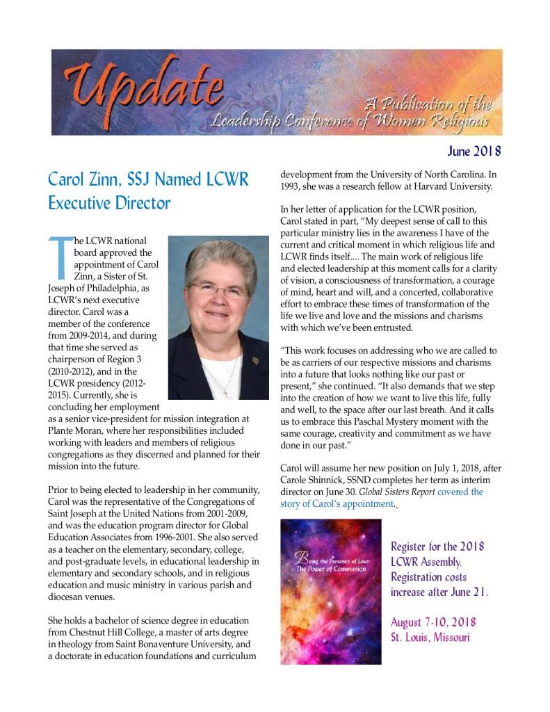 thumbnail of June 2018 LCWR Newsletter