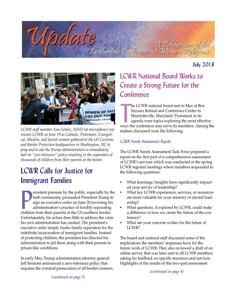 thumbnail of July 2018 LCWR Newsletter