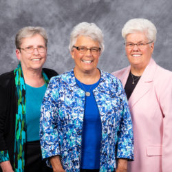 Left-right: Carol Morehouse, SSJ; Mary Drexler, SSJ; Phyllis McCracken, SSJ.