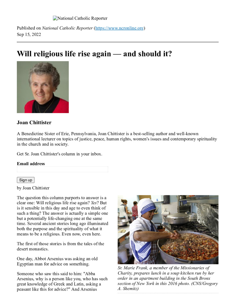 thumbnail of Chitester – Will religious life rise again — and should it_