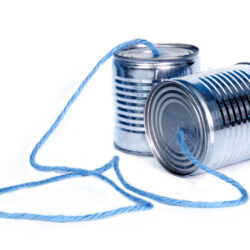 ancient communication - cans connected by string